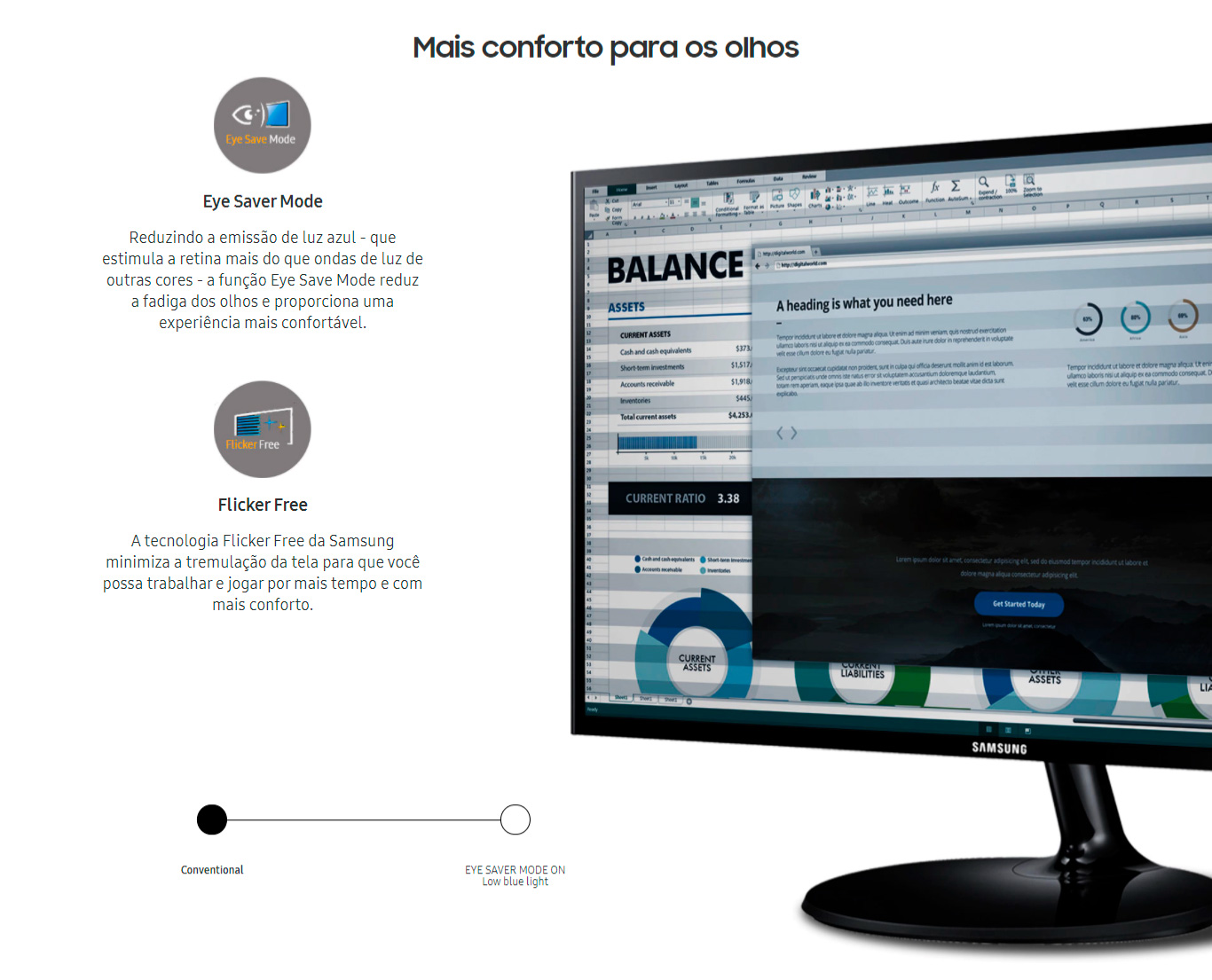 Monitor Samsung LED 21.5